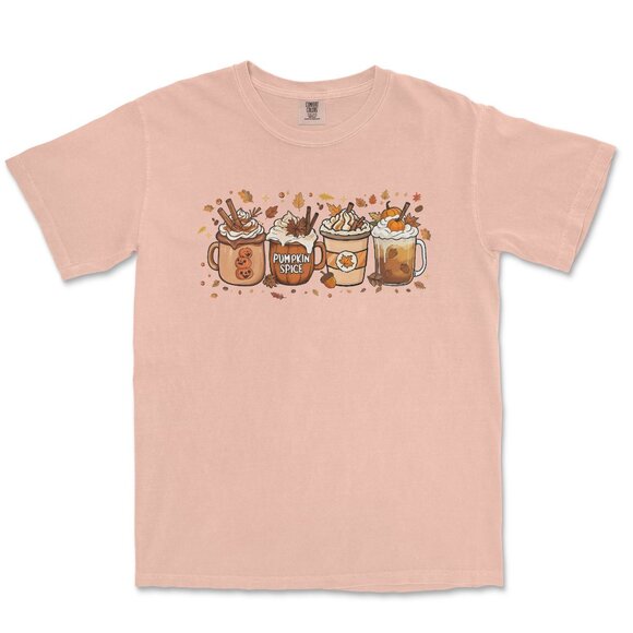 Pumpkin Spice Latte Fall Drink T-Shirt - Picture 1 of 4